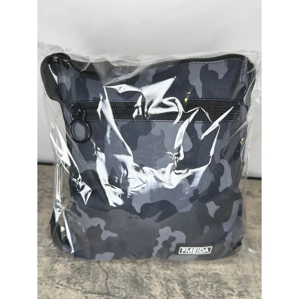 Foldable Travel Duffle Bag with Shoes Compartment, Water Repellent- Black Camo